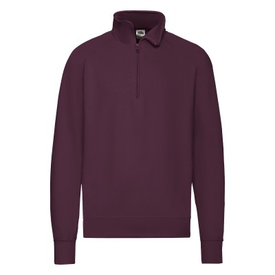 Felpe Lightweight Zip Neck Sweat colore burgundy taglia S