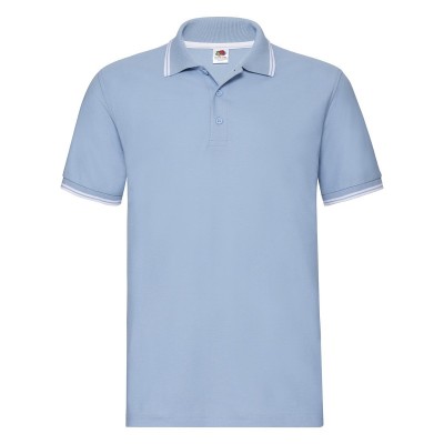 Polo Premium Tipped Polo colore sky blue-white taglia S