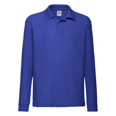 Polo Kids 65/35 Long Sleeve Polo colore royal blue taglia 3/4