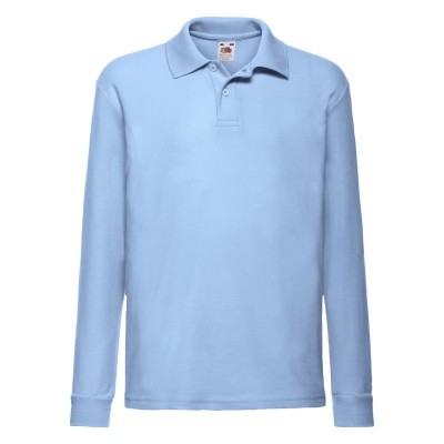 Polo Kids 65/35 Long Sleeve Polo colore sky blue taglia 3/4