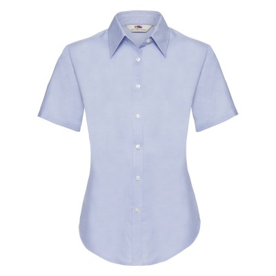 Camicie Ladies Oxford Shirt Short Sleeve colore oxford blue taglia 3XL