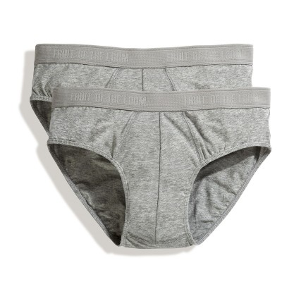 Underwear Classic Sport Brief 2 Pack colore light grey marl taglia S