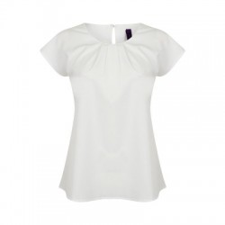 T-Shirt Ladies' Pleat Front S/S Blouse 2