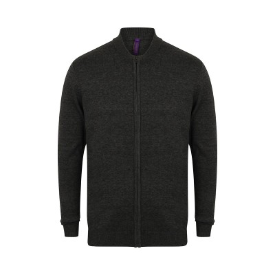 Camicie Unisex Knitted Bomber Jacket colore grey marl taglia 3XL