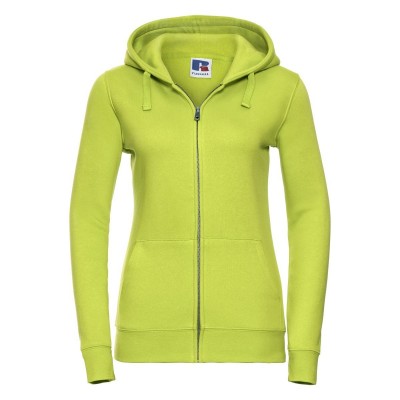 Felpe Sweat Authentic Zipped Hood p/Hooded W colore lime taglia XS