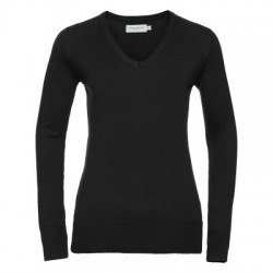 Maglieria Ladies' V-Neck Knitted Pullover 2