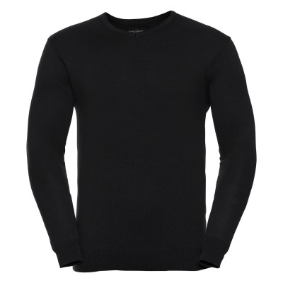 Maglieria Men's V-Neck Knitted Pullover colore black taglia S
