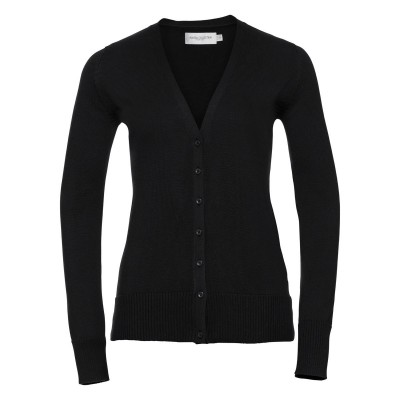 Maglieria Ladies' V-Neck Knitted Cardigan colore black taglia XXL