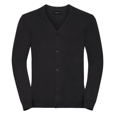 Maglieria Men's V-Neck Knitted Cardigan colore Charcoal Marl taglia XXS