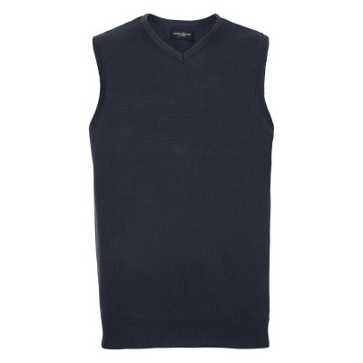 Maglieria Adults' V-Neck Sleeveless Knitted Pullover colore french navy taglia XXS