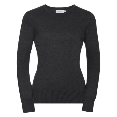 Maglieria Ladies' Crew Neck Knitted Pullover colore Charcoal Marl taglia XXS