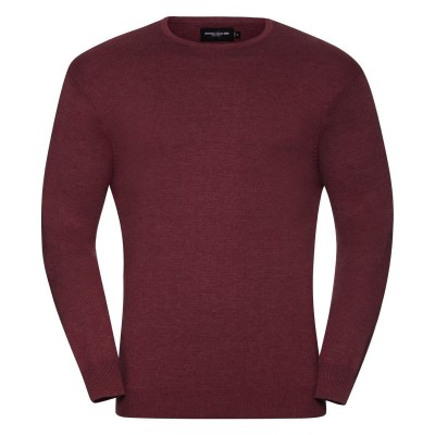 Maglieria Men's Crew Neck Knitted Pullover colore Cranberry Marl taglia L