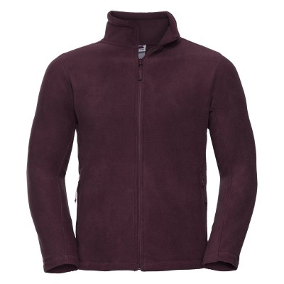 Pile Men's Full Zip Outdoor Fleece colore burgundy taglia XS