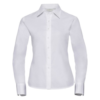 Camicie Ladies' Long Sleeve Classic Twill Shirt colore white taglia XS