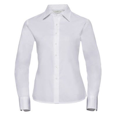 Camicie Ladies' Long Sleeve Classic Twill Shirt colore white taglia S