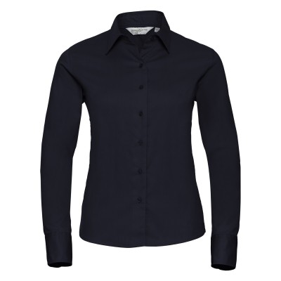 Camicie Ladies' Long Sleeve Classic Twill Shirt colore french navy taglia XS