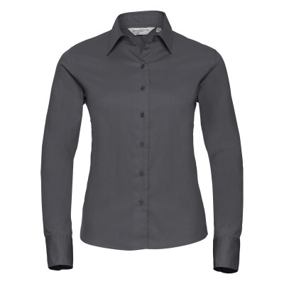 Camicie Ladies' Long Sleeve Classic Twill Shirt colore zinc taglia XS