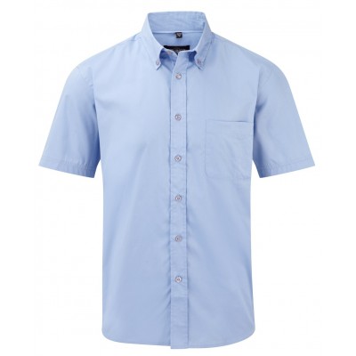 Camicie Men's Short Sleeve Classic Twill Shirt colore blue taglia M