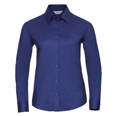 Camicie Ladies' Long Sleeve Easy Care Oxford Shirt colore aztec blue taglia XS