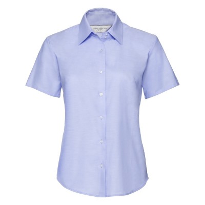 Camicie Ladies' Short Sleeve Easy Care Oxford Shirt colore oxford blue taglia XS