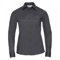 Camicie Ladies' Long Sleeve PolyCotton Poplin Shirt 2