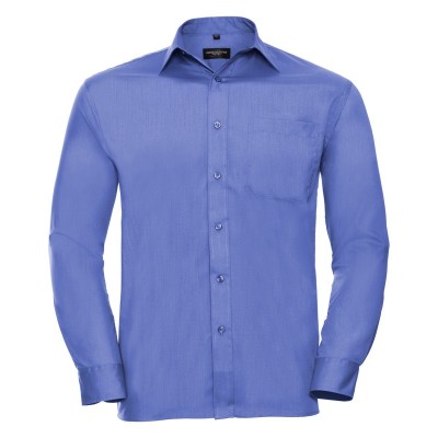 Camicie Men's Long Sleeve PolyCotton Poplin Shirt colore corporate blue taglia S