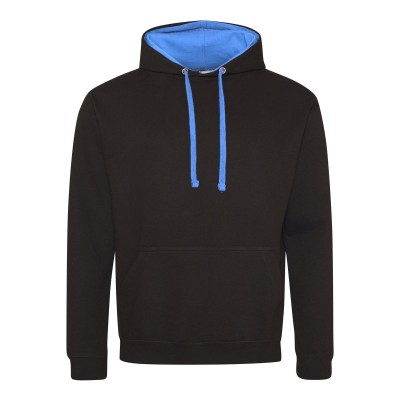 Felpe Varsity Hoodie colore jet black/sapphire blue taglia S