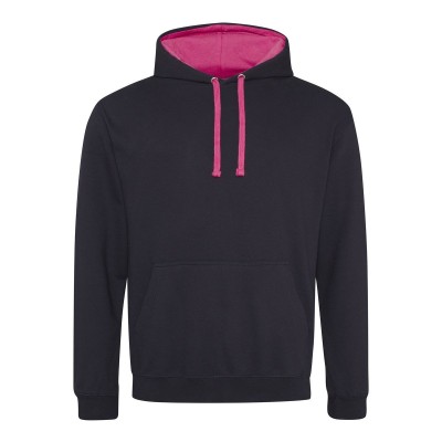 Felpe Varsity Hoodie colore jet black/hot pink taglia S