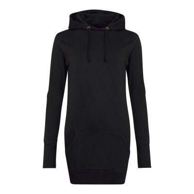 Felpe Girlie Longline Hoodie colore jet black taglia L