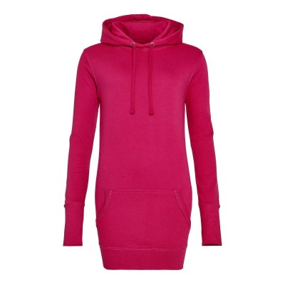 Felpe Girlie Longline Hoodie colore hot pink taglia XS