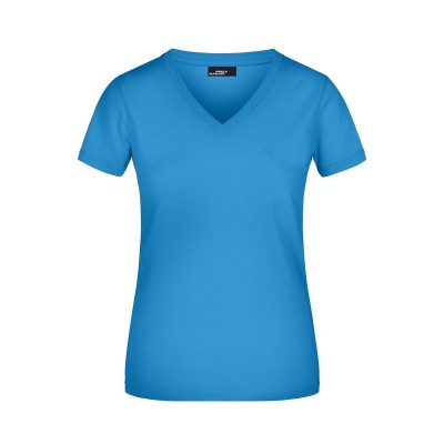 T-Shirt Ladies' V-T colore turquoise taglia S