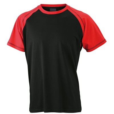 T-Shirt Men's Raglan-T colore black/red taglia S