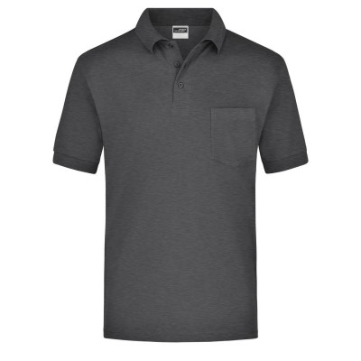 Polo Polo Piqué Pocket colore anthracite-melange taglia S