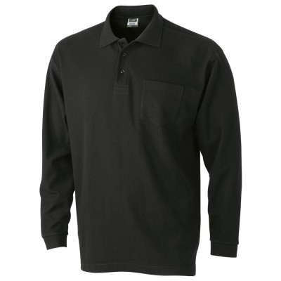 Polo Polo Piqué Long-Sleeved colore black taglia XXL