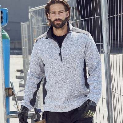 Pile Men's Knitted Workwear Fleece Half-Zip