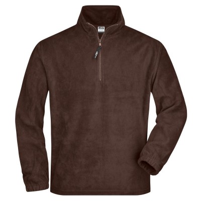 Pile Half-Zip Fleece colore brown taglia S