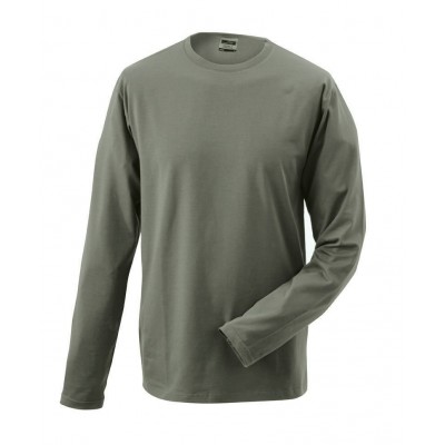 T-Shirt Elastic-T Long-Sleeved colore olive taglia S