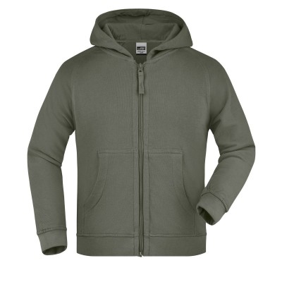 Felpe Hooded Jacket Junior colore olive taglia M