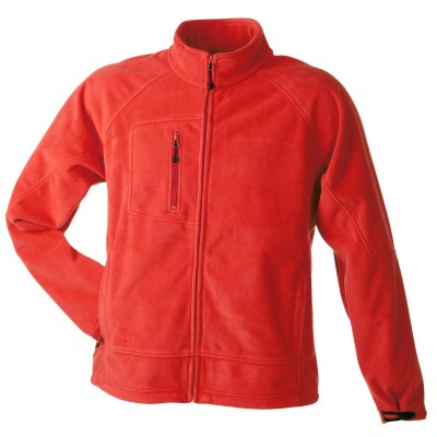 Soft shell Mens Bonded Fleece Jacket colore red/carbon taglia S