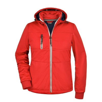 Soft shell Ladies' Maritime Jacket colore red/navy/white taglia S