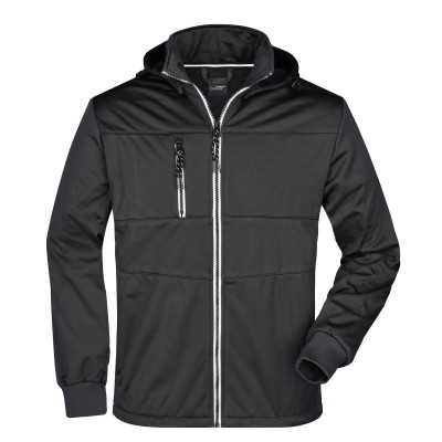 Soft shell Men's Maritime Jacket colore black/black/white taglia S