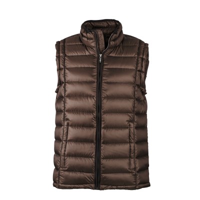 Giacche Men's Quilted Down Vest colore coffee/black taglia S