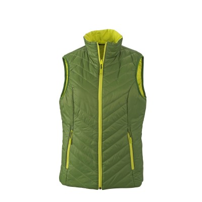 Giacche Ladies' Lightweight Vest colore jungle-green/acid-yellow taglia S