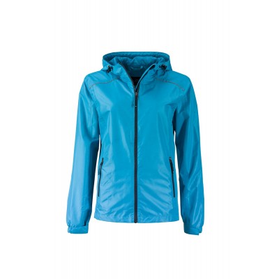 Giacche Ladies' Rain Jacket colore turquoise/iron-grey taglia S