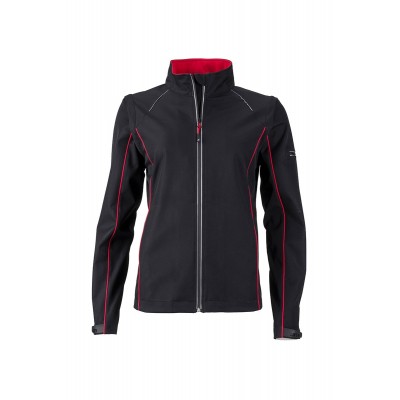 Soft shell Ladies' Zip-Off Softshell Jacket colore black/red taglia L