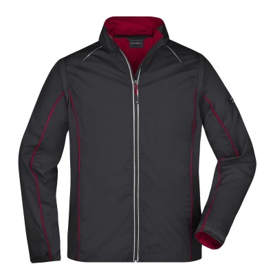 Soft shell Men's Zip-Off Softshell Jacket colore black/red taglia M