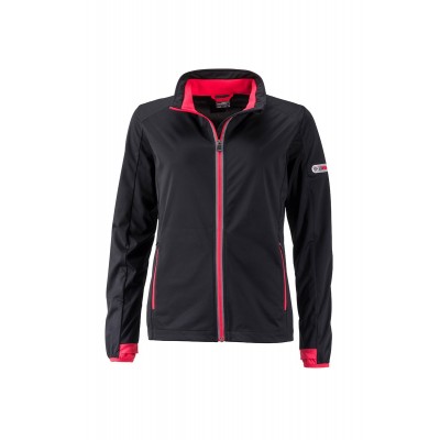 Giacche Ladies' Sports Softshell Jacket colore black/light-red taglia XXL