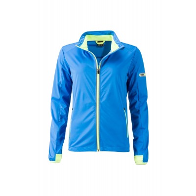 Giacche Ladies' Sports Softshell Jacket colore bright-blue/bright-yellow taglia S