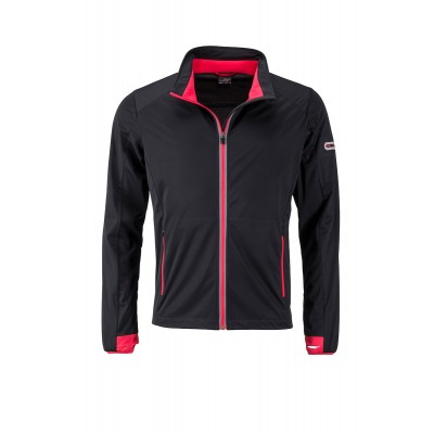 Giacche Men's Sports Softshell Jacket colore black/light-red taglia S