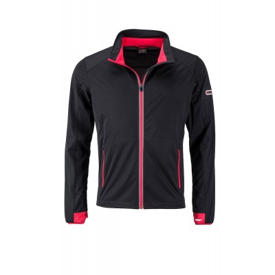Giacche Men's Sports Softshell Jacket colore black/light-red taglia XXL